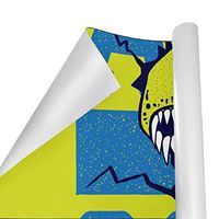 Gift Wrapping Paper Roll Cartoon Dinosaur Green for Birthday,Holiday,Wedding,Baby Shower Gift Wrap - 3Rolls - 58inch x 23inch Per Roll