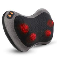 Shiatsu Neck Back Massager Kneading Massage Pillow With Heat for Back, Neck, Lower Back and Shoulder Massager with 4 Heated Rollers Dust Proof Cover Storage Bag for Stress Relax at Home Office and Car