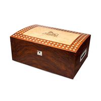 TTIK Large Capacity Cigar Humidor Cedar Wood with Hygrometer and Humidifier Personality Desktop Humidor,for 100 Cigars,387 × 272 × 152mm