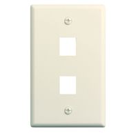 Legrand - On-Q WP3402LA25 1Gang, 2Port Wall Plate (25 pack), Light Almond