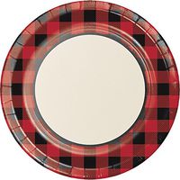 Creative Converting 321826 Buffalo Plaid Dinner, 10.25", Banquet Paper Plates