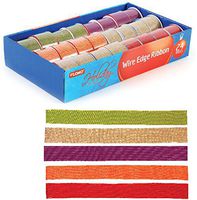 FLOMO Harvest Solid Color Burlap Wire Edge Ribbon Case Pack 48