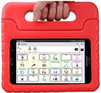 Speech Tablet All-in-1 AAC Symbols-Based (AAC Device) with 7 inch Galaxy Android Tablet, TalkTablet Speech app, Case (Choose from 7 Colors) for Autism or Aphasia, TOLL-Free Technical Support