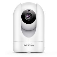 Foscam Full HD 1080P WiFi IP Camera, 2MP Indoor Pan/Tilt Home Security Surveillance Camera Night Vision, Two-Way Audio, Motion/Sound Detection, Free Image/Video Cloud Service Available, R2C White
