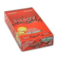 24 Packs (1 box) Juicy Jay's 1.25" Pure Hemp Rolling Papers - Very Cherry by Juicy Jay