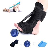 JeKaVis Plantar Fasciitis Night Splint, Upgrade Adjustable Foot Drop Orthotic Brace for Plantar Fasciitis, Achilles Tendonitis, Arch Foot Pain with Spiky Massage Ball