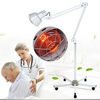 TFCFL 110V Far Infrared Short-Wave Heat Lamp Floor Stand Heating Therapy for Pain Relief Health Beauty Natural & Alternative Remedies Light Therapy Devices