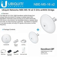 Ubiquiti NBE-M5-16 2-PACK 5GHz NanoBeam M5 16dBi airMAX Bridge