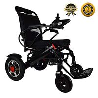 2020 Extreme Sport Portable Motorized Electric Power Wheelchair Foldable Lightweight Dual Motor Aviation Travel Long Range (Seat Width 19" - Free Travel CASE) by Medical Care (Black)