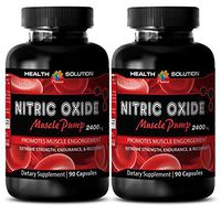 Testosterone Booster and Fat Burner for Men - NO2 - Nitric Oxide Muscle Pump 2400mg - Nitric Oxide libido - 2 Bottles 180 Capsules