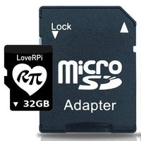 LoveRPi Raspberry Pi Micro SD Card 32GB with Raspbian Desktop Plug and Play UHS-I