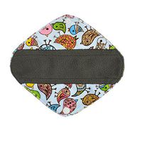 8 Inch Charcoal Bamboo Mama Cloth/ Menstrual Pads/ Reusable Sanitary Pads / Panty Liners (Birds)