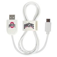 Ohio State Buckeyes Micro USB Cable with QuikClip - White
