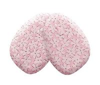 Gentle Meow 4 Pairs Front Half Insoles Feet Shockproof Forefoot Insoles, Pink and Flowers