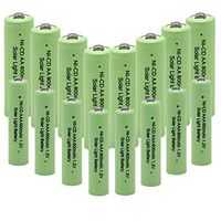 QBLPOWER Ni-Cd 600mAh 1.2V AA AAA Batteries Combo Pack Rechargeable for Outdoor Solar Lights Green 16 Pcs/Set