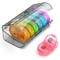 AUVON iMedassist Portable Daily Pill Organizer (Twice-A-Day), Weekly AM/PM Pill Box Case with Moisture-Proof Design for Purse and Pockets to Hold Vitamins, Fish Oil, Supplements and Medication