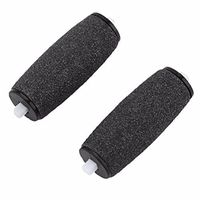 ULTNICE Replacement Rollers Heads Foot File Refills Callus Remover Pedicure Tool Black 2 Pieces