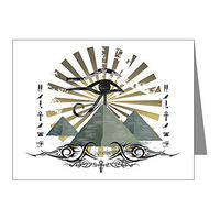 Note Card Egyptian Pyramids Ankh Eye of Horus