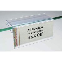 Glass Shelf Label Holders Pack of 50