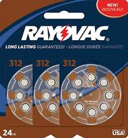 Rayovac L312ZA24ZM 24PACK Battery for Hearing Aid