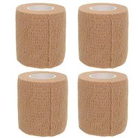 Kinesiology Tape -Cotton Kinesiology Sports Tape, Latex Free, Breathable, Therapeutic Tape, Incredible Support for Athletic Sports and Recovery - Precut 2 inch x 16.4 feet 4 Roll (Nude)