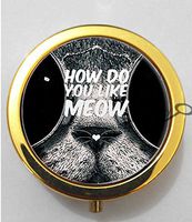 BlackKey How Do You Like Meow 3-Compartment Decorative Pocket Gift Box Case Organizer for Pill, Color 2 -12