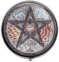 Beautiful Pentagram Witchcraft Pill Box Candy Box Retro Witch Gothic Witchcraft Jewelry Art Nouveau Beautiful Gifts