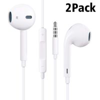 Earbuds/Earphones/Headphones, Premium in-Ear Wired Earphones with Remote & Mic Compatible iPhone 6s/plus/6/5s/se/5c/Samsung/MP3-【2Pack】-01
