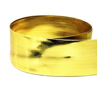 USA Made 1/8" Gold Lamé Metallic Grosgrain Ribbon - 30 Yards (Multiple Widths & Yardages Available)