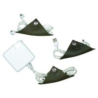 Cord Keeper (Cord Wonton) Leather Cord Organizer 3-Pack Handmade by Hide & Drink :: Dark Jade