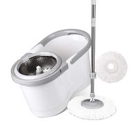 SHPING Mops Rotating mop, 360 degree rotation, mop and bucket set, with microfiber cleaning mop head, suitable for all floor cleaning (Size : B)