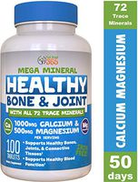 Calcium Magnesium with Vitamin D3 Mega Minerals by Feel Great 365 | 72 Trace Minerals| Supports Back Pain*, Promotes Bone and Joint Health and a Good Night Sleep* |Gluten Free, and Iron Free