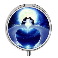 Pill Cases Metal,Custom Round Medecine Case Medecine Bottle Mini Travel Pill Vitamin Decorative Box Case Holder