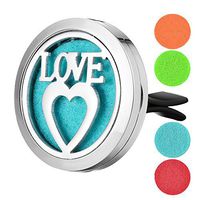 Garden Charms 30mm Stainless Steel Car Air Freshener Aroma Essential Oil Scent Locket Jewelry with Free Pads GCVA-517
