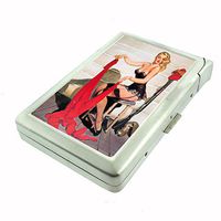 Vintage Retro Sexy Bridesmaid Party Cigarette Case with Built In Lighter Pin Up Girl-172
