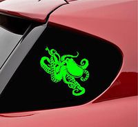 Slap-Art Cute Kraken Vinyl Decal Sticker (Lime Green)