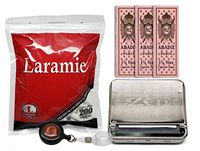 Abadie Rolling Papers 1 1/4 (3 Packs) with Zen 79mm Automatic Roll Box, Laramie Cigarette Filters and Rolling Paper Depot Lighter Lasso - 6 Item Bundle