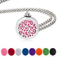BESTTERN Never Fade Stainless Steel Essentail Oil Diffuser Necklace Aromatherapy Necklace Cloud Jewelry with Two Free Chains and Free Pads