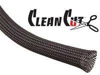 Techflex CCP1.00BK25 Flexo Clean Cut 1-Inch Braided Cable Sleeve, Black - 5 Feet