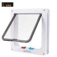 lucky treyvon Large Cat Door, (Outer Size 9.9 x 9.2 inch) 4 Way Locking Cat Flap Door for Interior Exterior, Pet Door, Compatible with Adult Cats and Small Dog