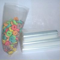 Weststone - 100pcs Heavy Duty Clear Top Open Flat Treat Bags 5"x 8" - 4mil with Free Twist Ties