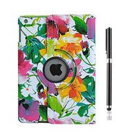 inShang iPad Air iPad 5 Case Cover Stand, Novelty Flower Pattern with Automatic Wake/Sleep, 360 degree rotating Case (iPad Air, Spring Green)