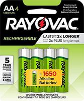 Rayovac Platinum Pre-Charged NiMH AA Size Batteries, PL715-4 GEN, 4-Pack