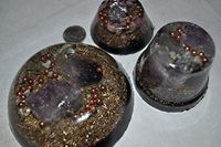 3 piece hand made orgone energy home system orgone healing crystal based anti EMF 3 energy devices for travel home or office decoration holiday or wedding gifts for her or him headache relief