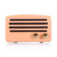 Wireless Bluetooth Retro Speaker with FM Radio, Portable Vintage Speaker, Amazon Alexa Support, Built-in Mic for Hands-Free Calls, 7-8 Hrs Playtime, TF Card, Aux Support for iOS/Android, Lady Pink