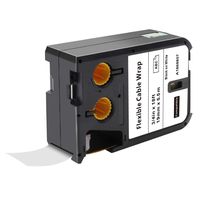 Replace DYMO 1868807 XTL Flexible Cable Wrap Labels, 19mm 3/4 Inch Label Tape Compatible for DYMO XTL Label Makers XTL 300 XTL 500, 18 Feet 5.5M, Black on White, 1-Pack