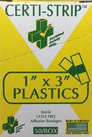 adhesive bandage Certi-Strips 1" x 3" Plastic (220-170)