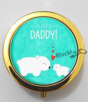 BlackKey Polar Bear 3-Compartment Decorative Pocket Gift Box Case Organizer for Pill, Color 2 -2271