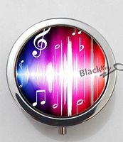 BlackKey Music Note 3-Compartment Decorative Pocket Gift Box Case Organizer for Pill, Color 1 -1308