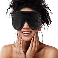 Sleep Eye Mask for Women and Men - Super Comfortable 3D Contour Blocks 100% All Light - No Pressure on Eyes - Soft Fabric with Adjustable Strap - Ideal for Sleeping Travel Naps - Black